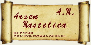 Arsen Mastelica vizit kartica